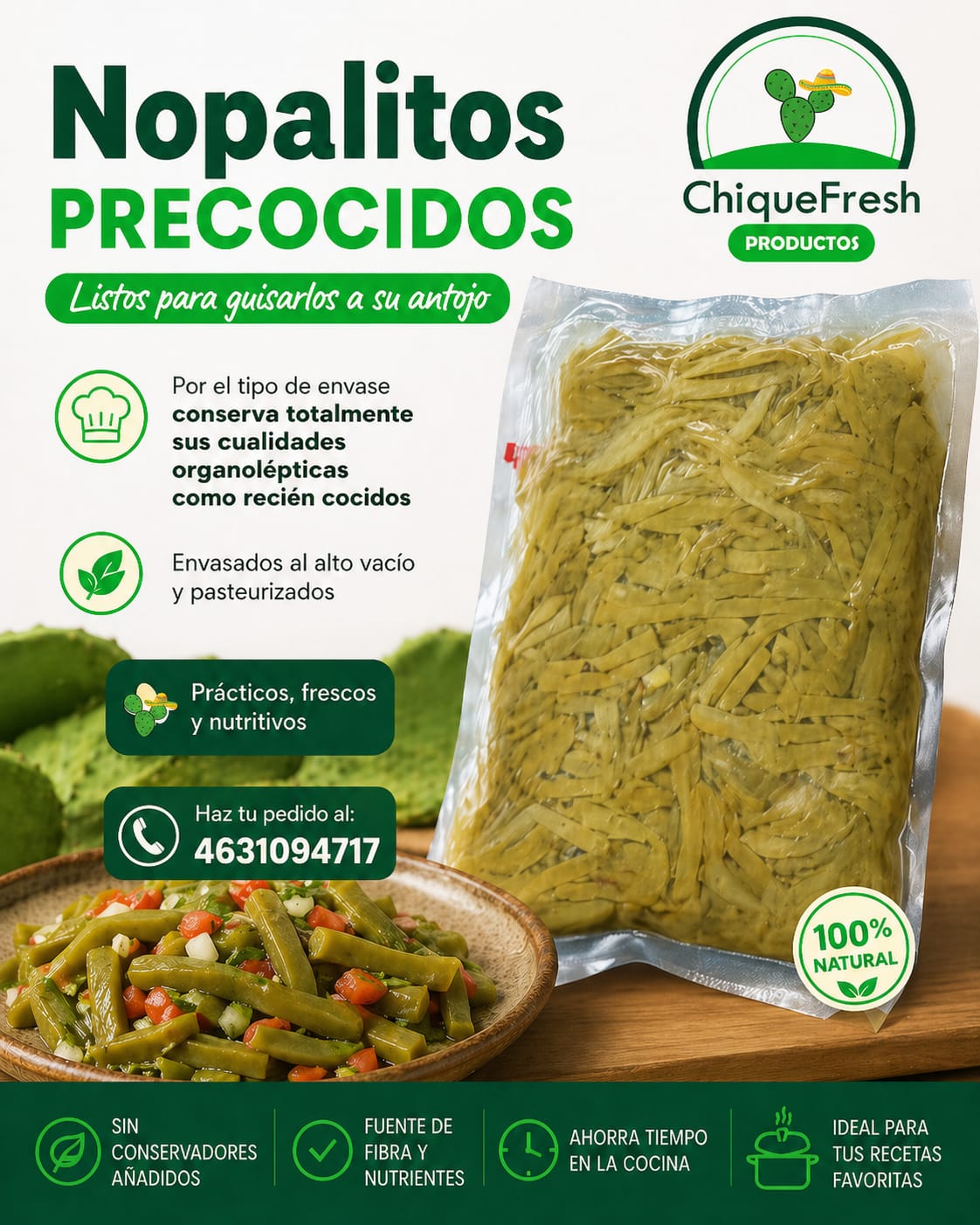 Nopalitos Precocidos ChiqueFresh