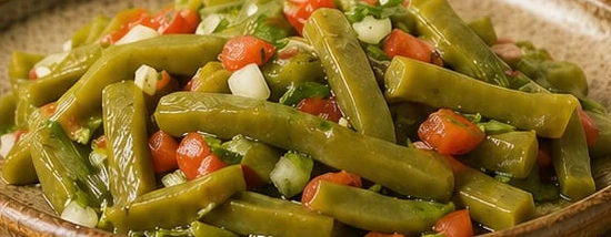 Nopalitos preparados en un plato